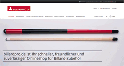Desktop Screenshot of billardpro.de