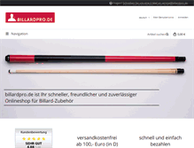 Tablet Screenshot of billardpro.de